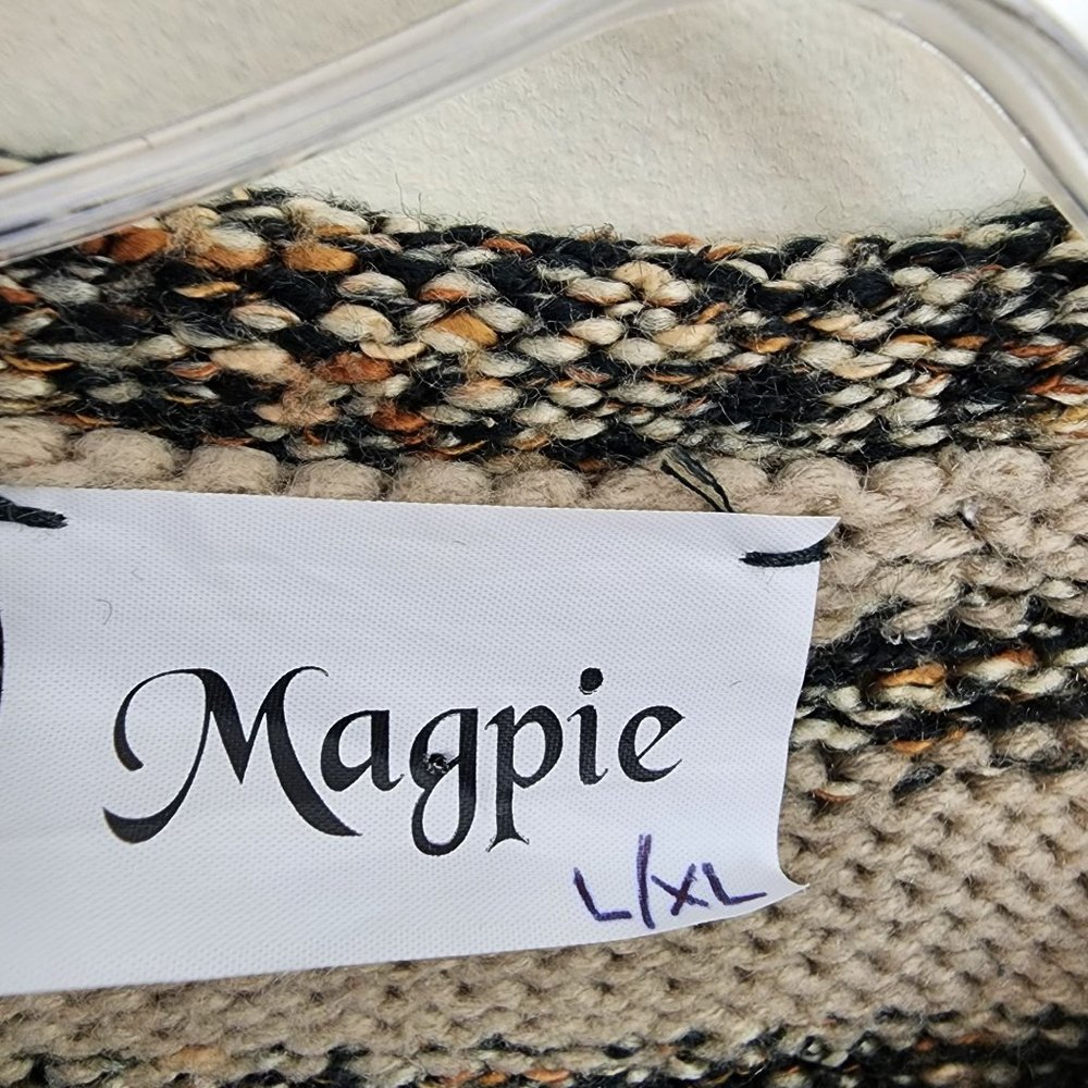 Magpie 1/2 Button Long Boho Patchwork Duster Swea… - image 2